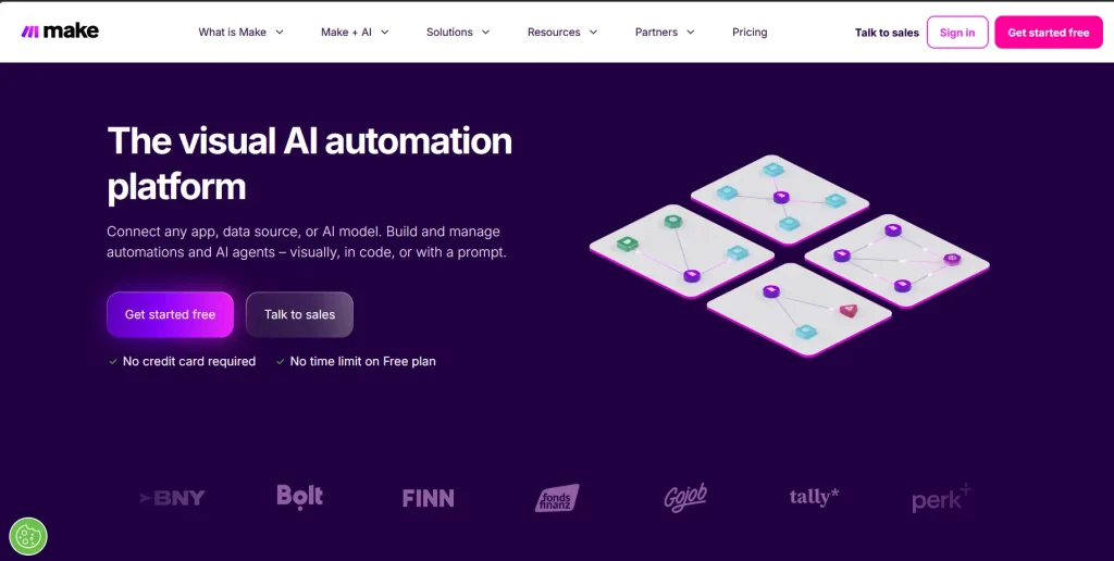 Make AI website home page by HustPilot.com