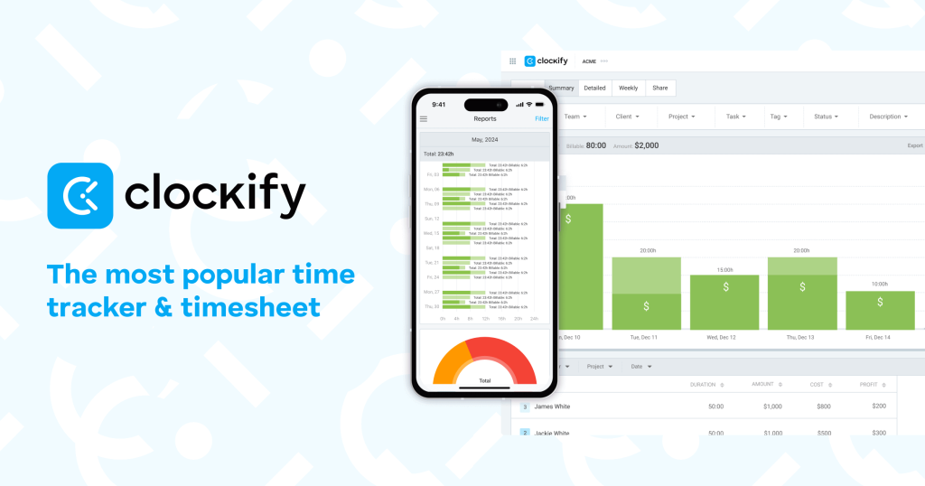 clockify time tracker for freelancers and solopreneurs.